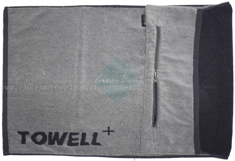 China Custom thick microfiber cloths Sport Towels with pocket manufacturer for Germany Europe